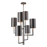 Spruce 6 Light Pendant in Antique Silver